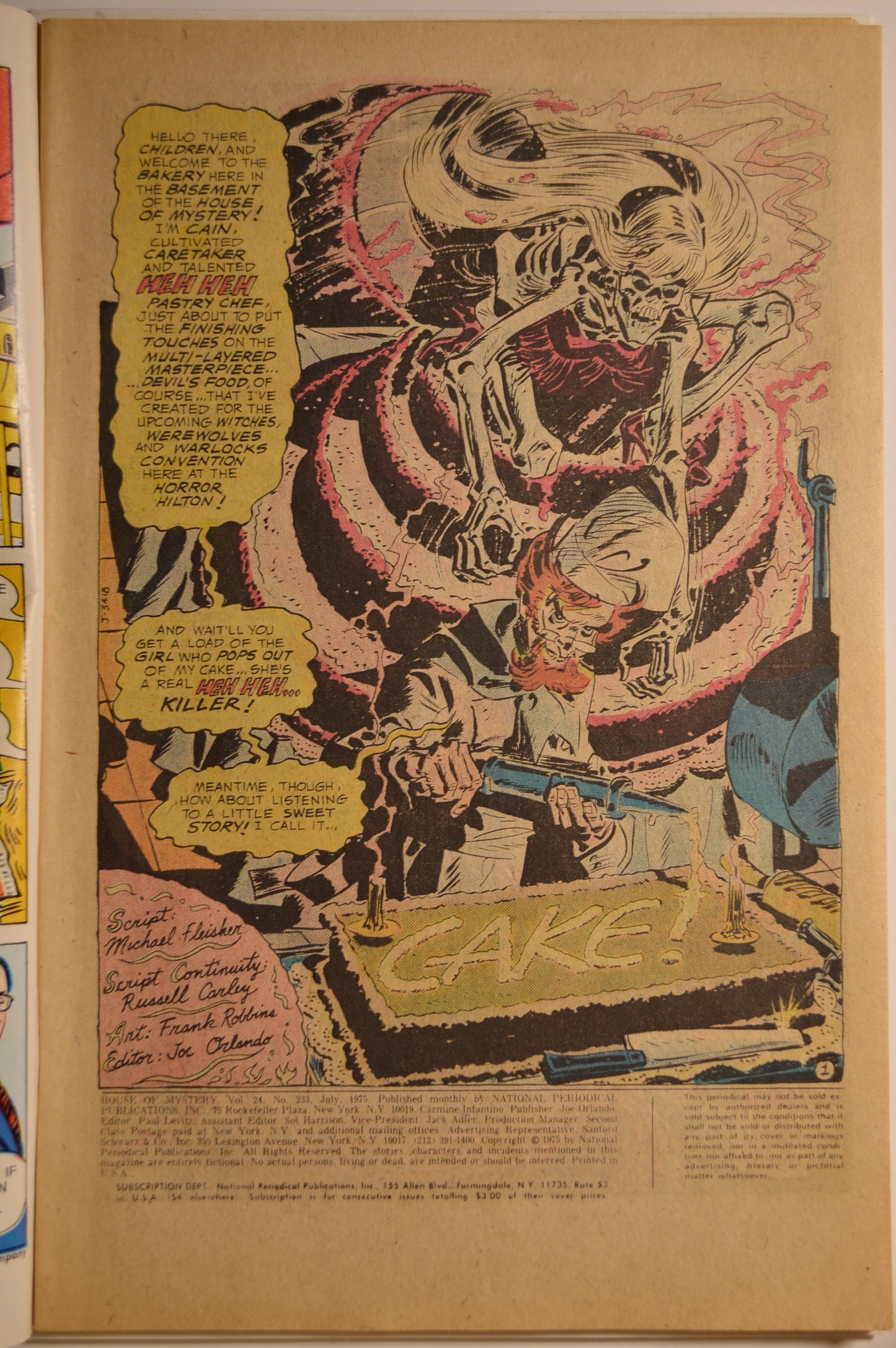 House of Mystery #233 (1975) DC Comics | "Happy Death-Day" | Classic Horror Anthology