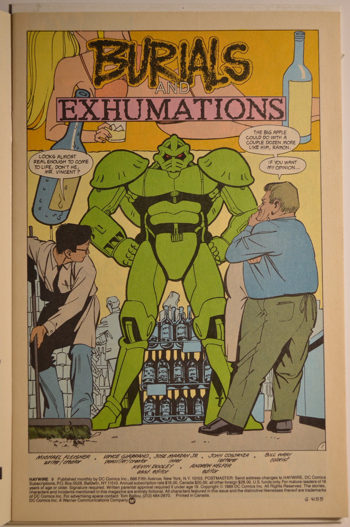 Haywire #9 (1989) - DC Comics | "Suggested for Mature Readers" | New Format | Very Fine Condition