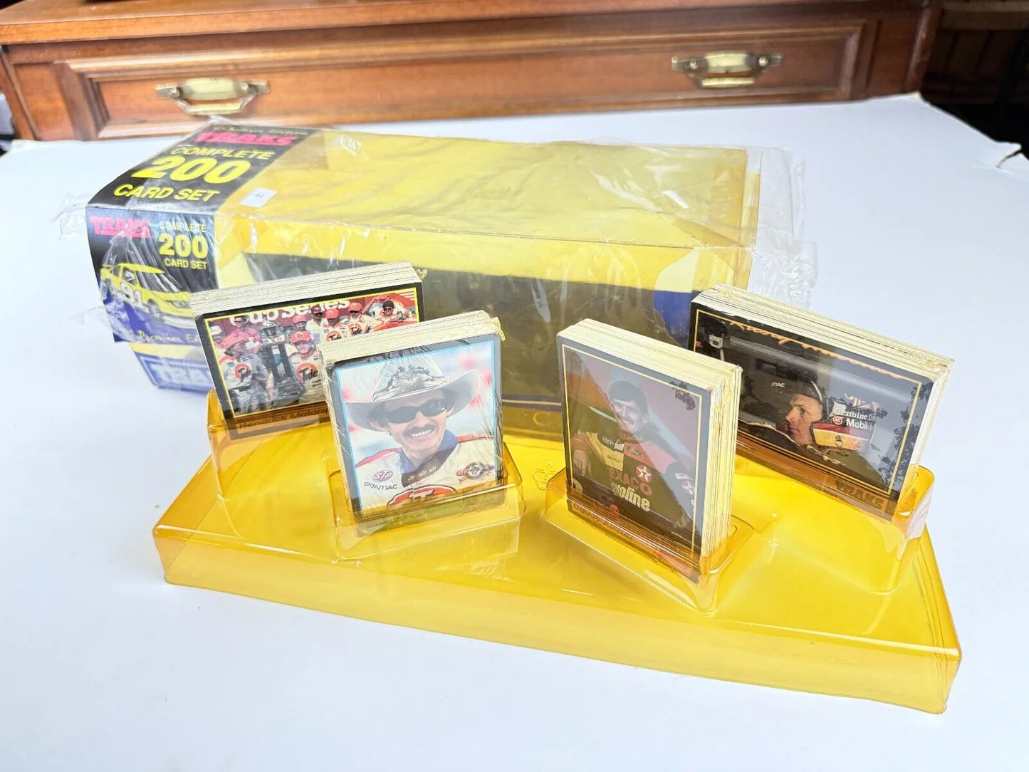 1991 Traks NASCAR Premier Edition 200-Card Complete Set - Open Box, Cards Sealed