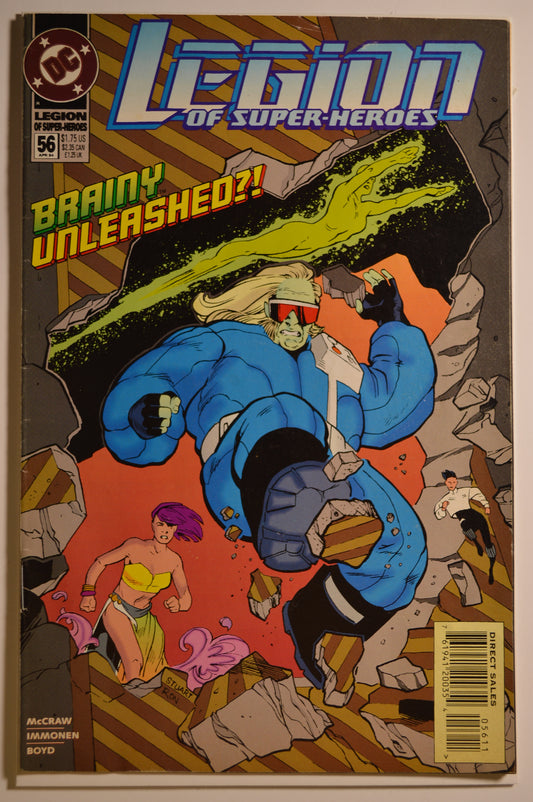 Legion of Super-Heroes #56 (1994) DC Comics | "Brainy Unleashed?!" | Very Fine Condition