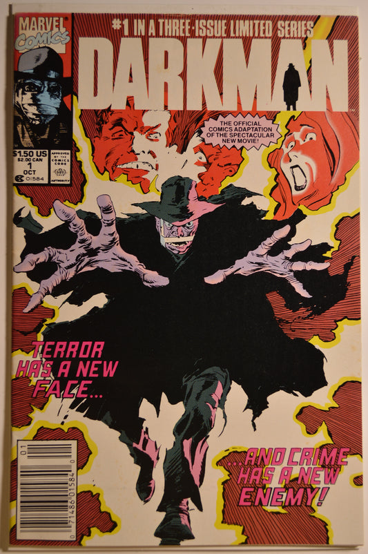 Darkman #1 (1990) Marvel Comics | "Terror Has a New Face..." | Very Fine Condition