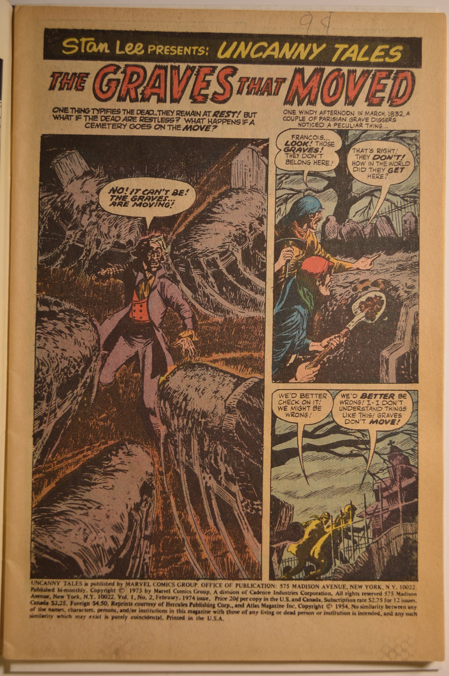 Uncanny Tales #2 (1973) - Marvel Comics | "Out of the Swamp" | Classic Horror Anthology | Very Fine Condition