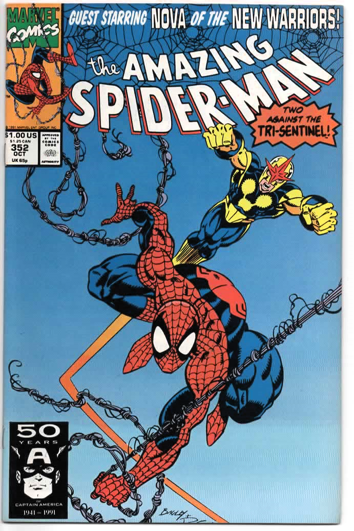 The Amazing Spider-Man #352, #366 & #369 (1991-1992) Marvel Comics | Nova, Red Skull, Taskmaster, & Electro!