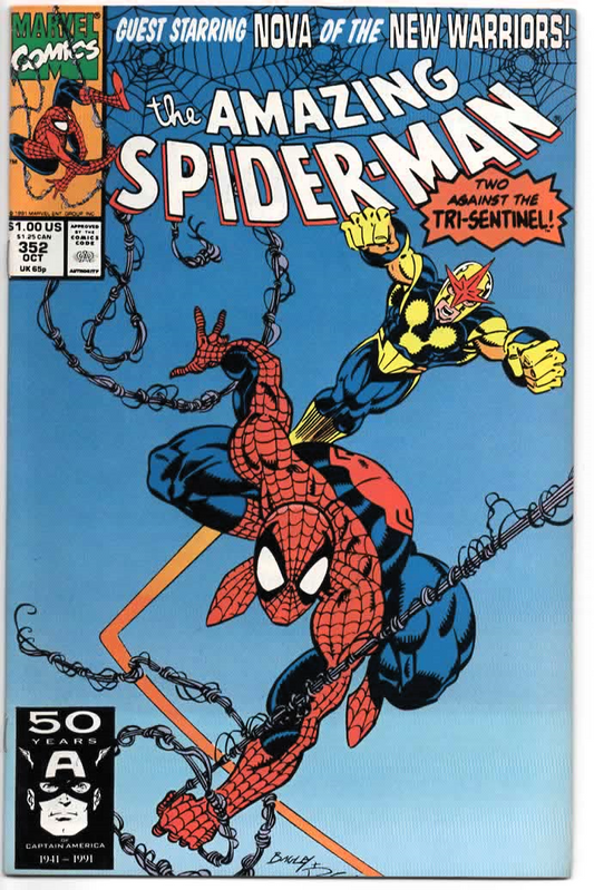 The Amazing Spider-Man #352, #366 & #369 (1991-1992) Marvel Comics | Nova, Red Skull, Taskmaster, & Electro!