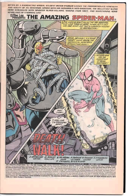 The Amazing Spider-Man #352, #366 & #369 (1991-1992) Marvel Comics | Nova, Red Skull, Taskmaster, & Electro!