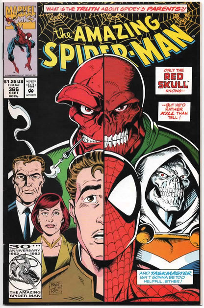 The Amazing Spider-Man #352, #366 & #369 (1991-1992) Marvel Comics | Nova, Red Skull, Taskmaster, & Electro!