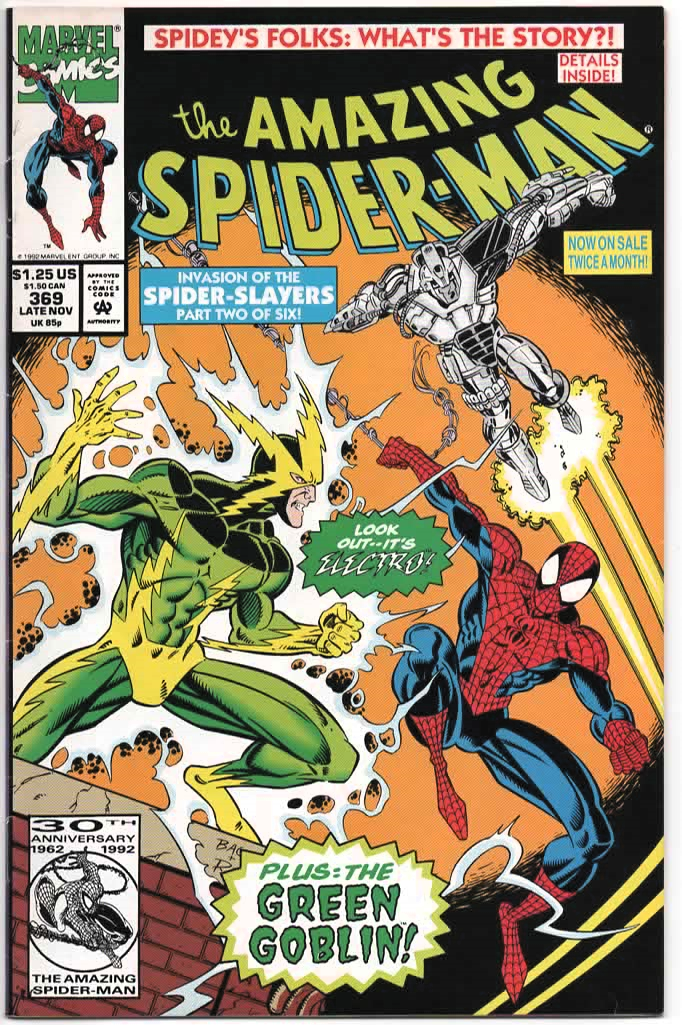 The Amazing Spider-Man #352, #366 & #369 (1991-1992) Marvel Comics | Nova, Red Skull, Taskmaster, & Electro!