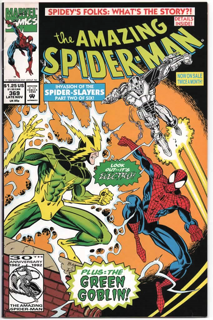 The Amazing Spider-Man #352, #366 & #369 (1991-1992) Marvel Comics | Nova, Red Skull, Taskmaster, & Electro!