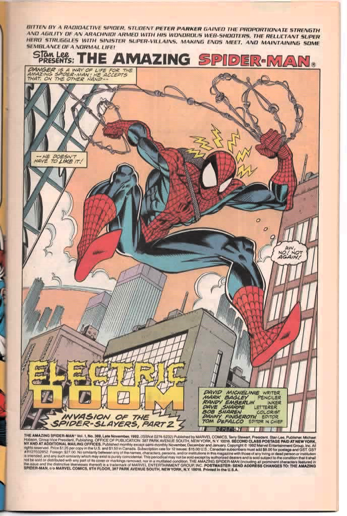 The Amazing Spider-Man #352, #366 & #369 (1991-1992) Marvel Comics | Nova, Red Skull, Taskmaster, & Electro!