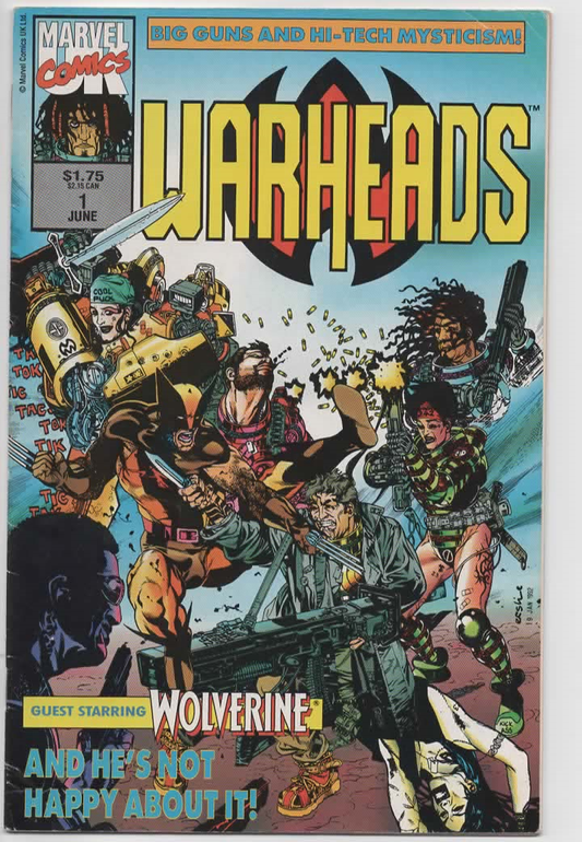 Warheads #1 & #5 (1992) Marvel Comics | Wolverine & Cable Guest Appearances | Classic Marvel UK Action