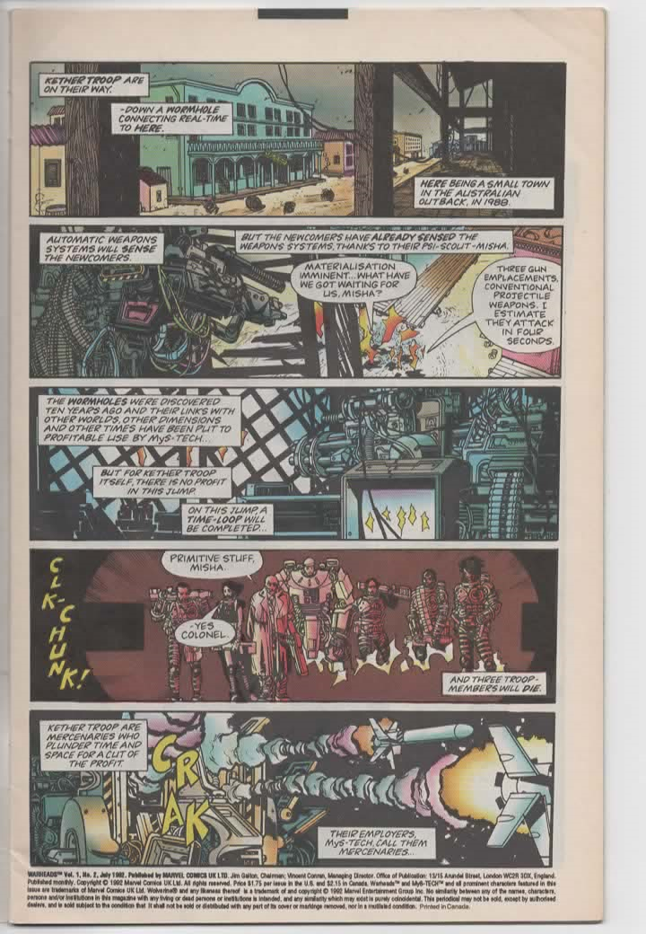 Warheads #1 & #5 (1992) Marvel Comics | Wolverine & Cable Guest Appearances | Classic Marvel UK Action